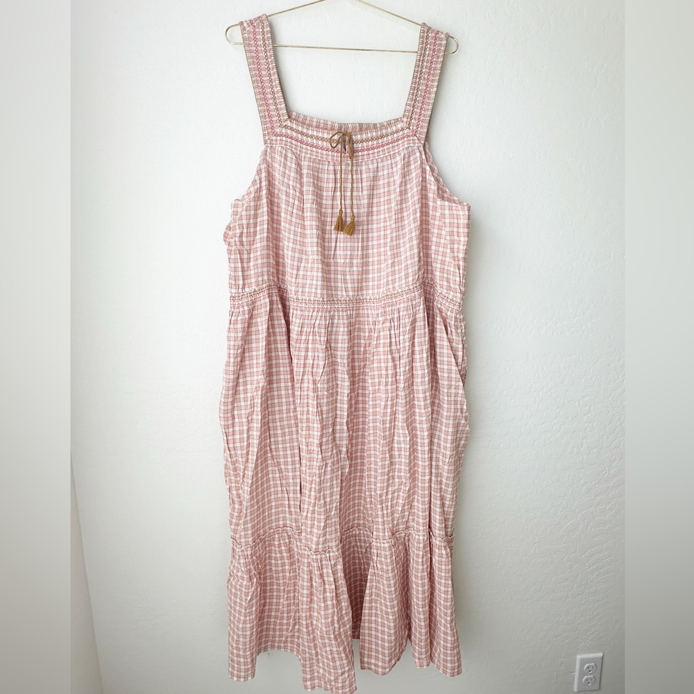 Women’s strappy dress - plaid with smocking details - old navy size 4x nwt